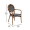 Flash Furniture Lourdes Thonet French Bistro Stacking Chair w/Arms, Blk and Wht PE Rattan and Natural Alum Frm, 4PK 4-SDA-AD642002A-BKWH-NAT-GG - alternate 4